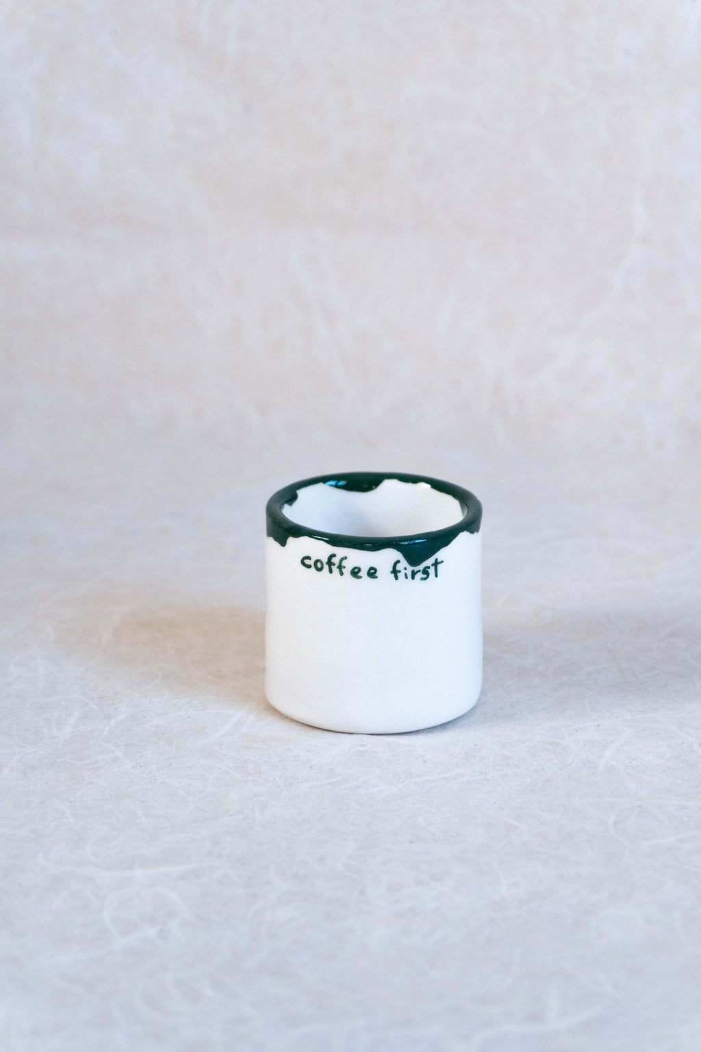 Bicchierino "coffee first" verde erba