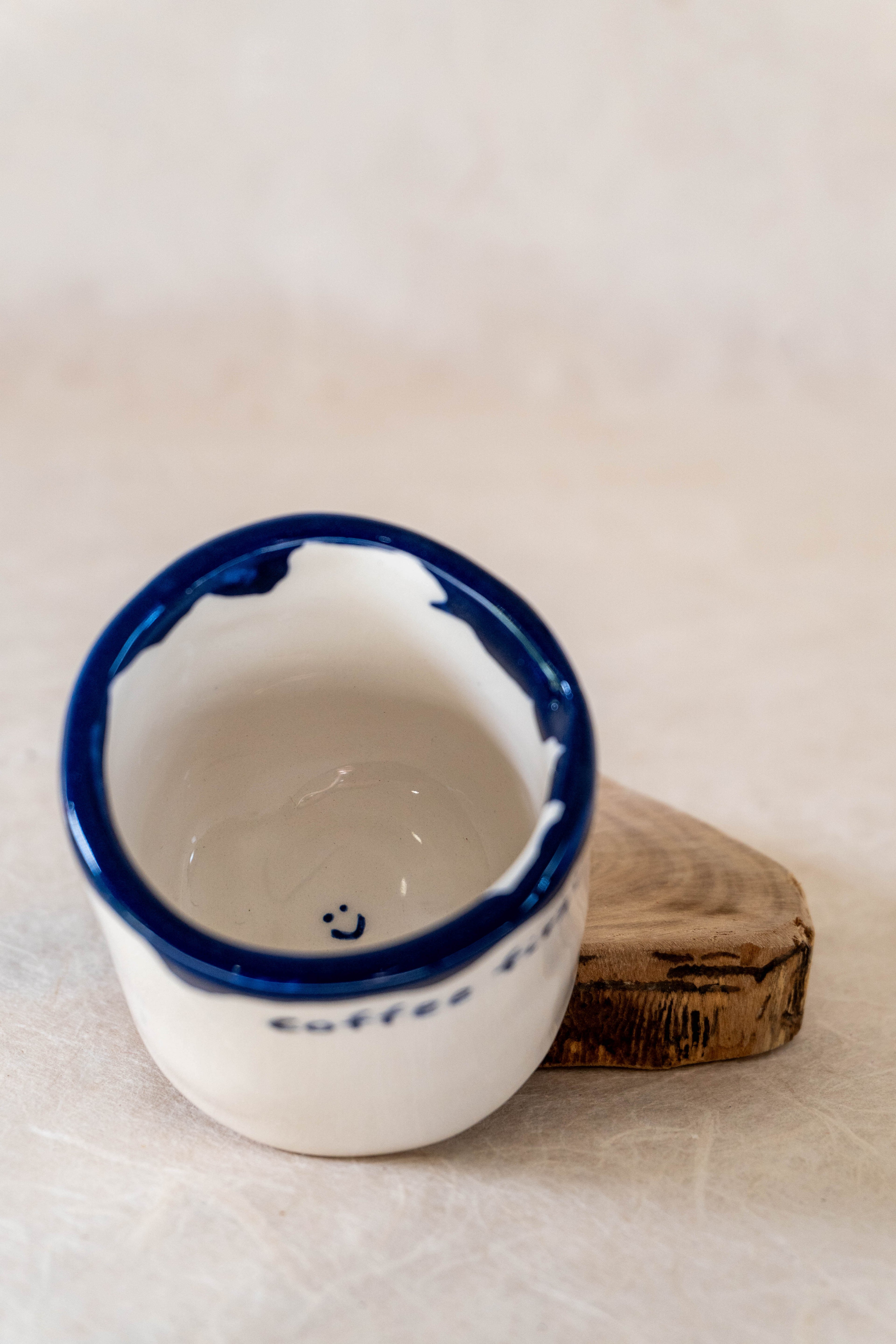 Bicchierino "coffee first" blu notte