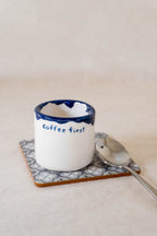 Bicchierino "coffee first" blu notte