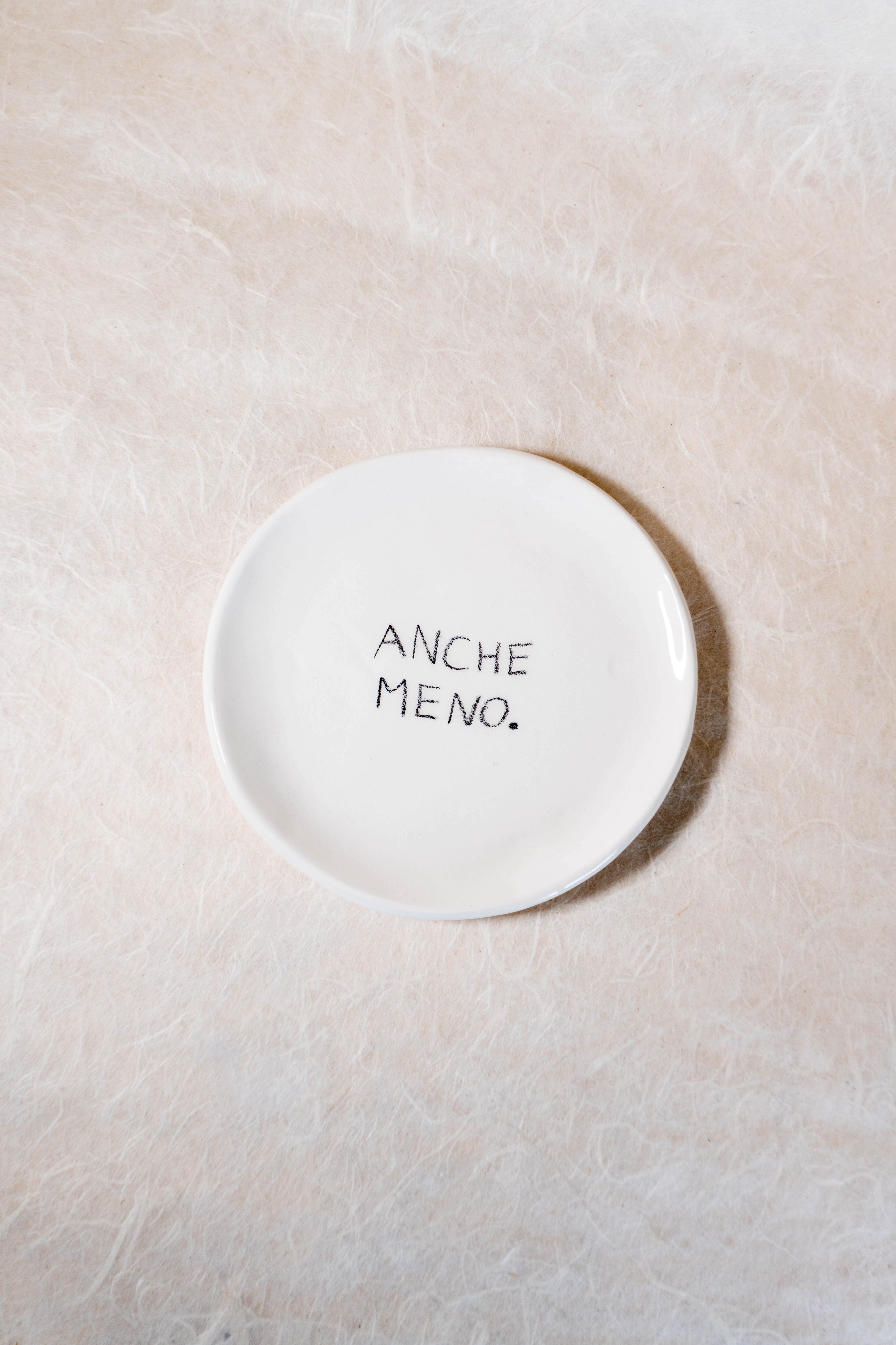 Piattino con frase effetto matita