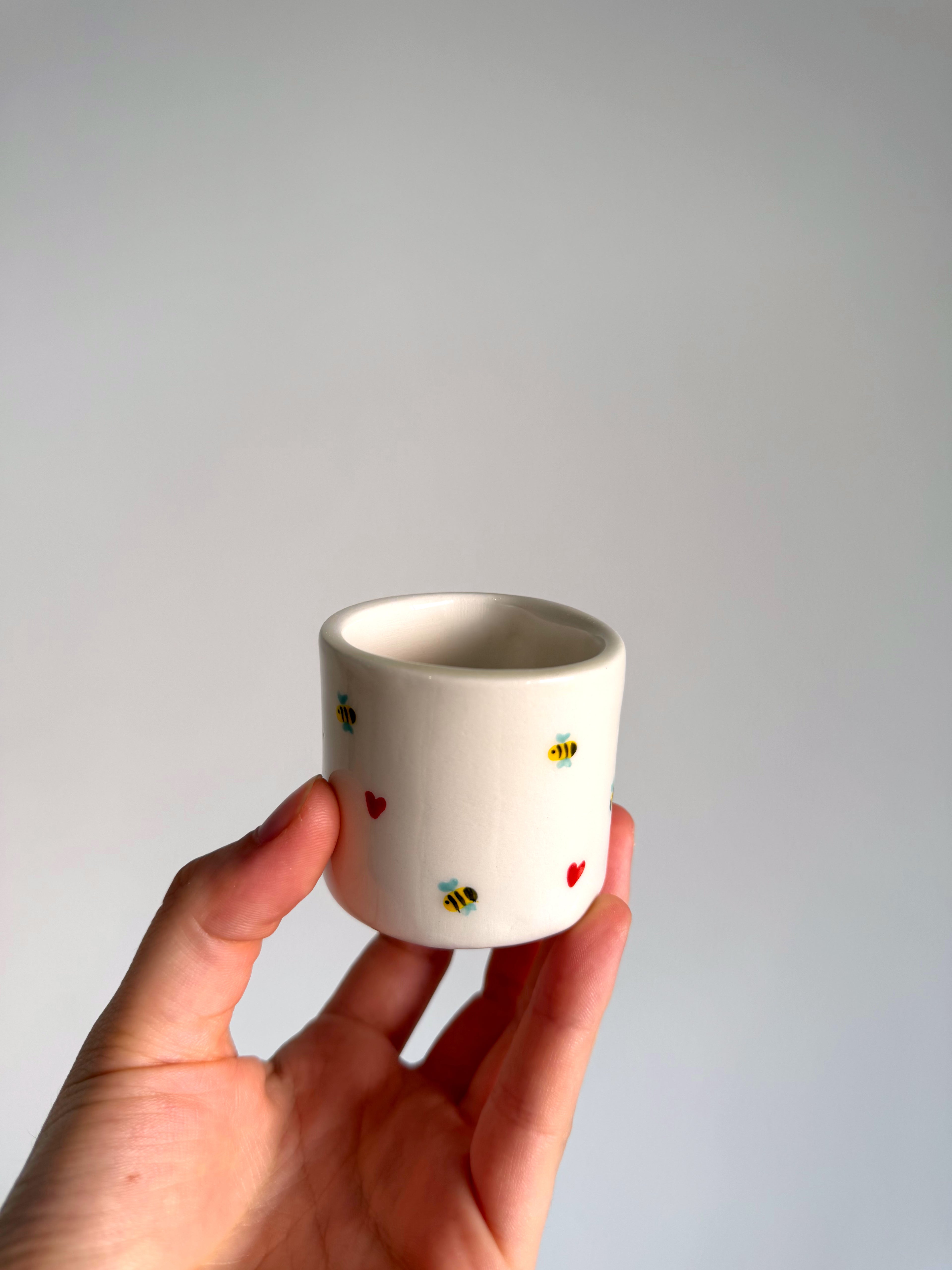 Bicchierino CUORI ROSSI e api