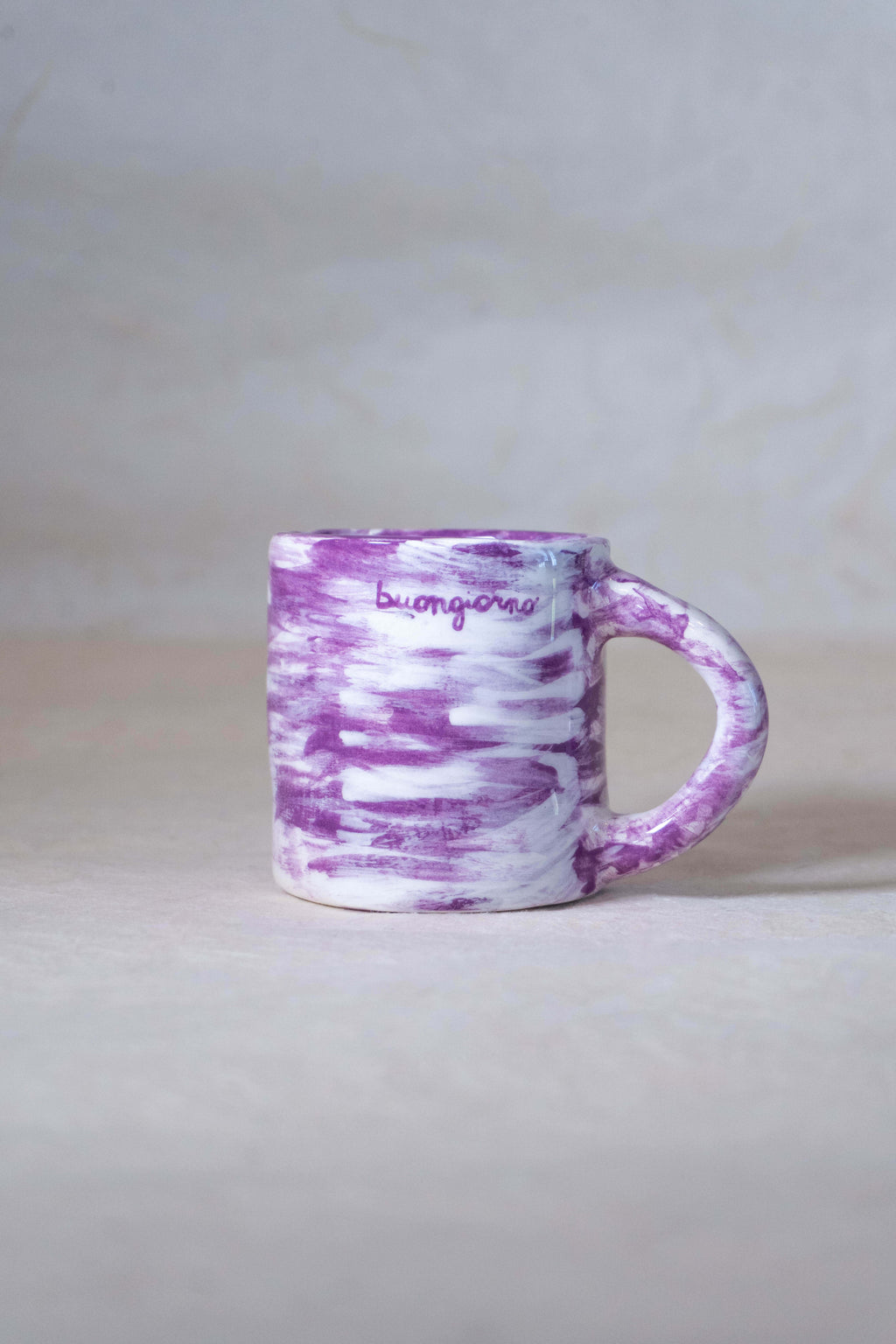 Tazzina da caffè macchiato SFUMATA viola - bianca