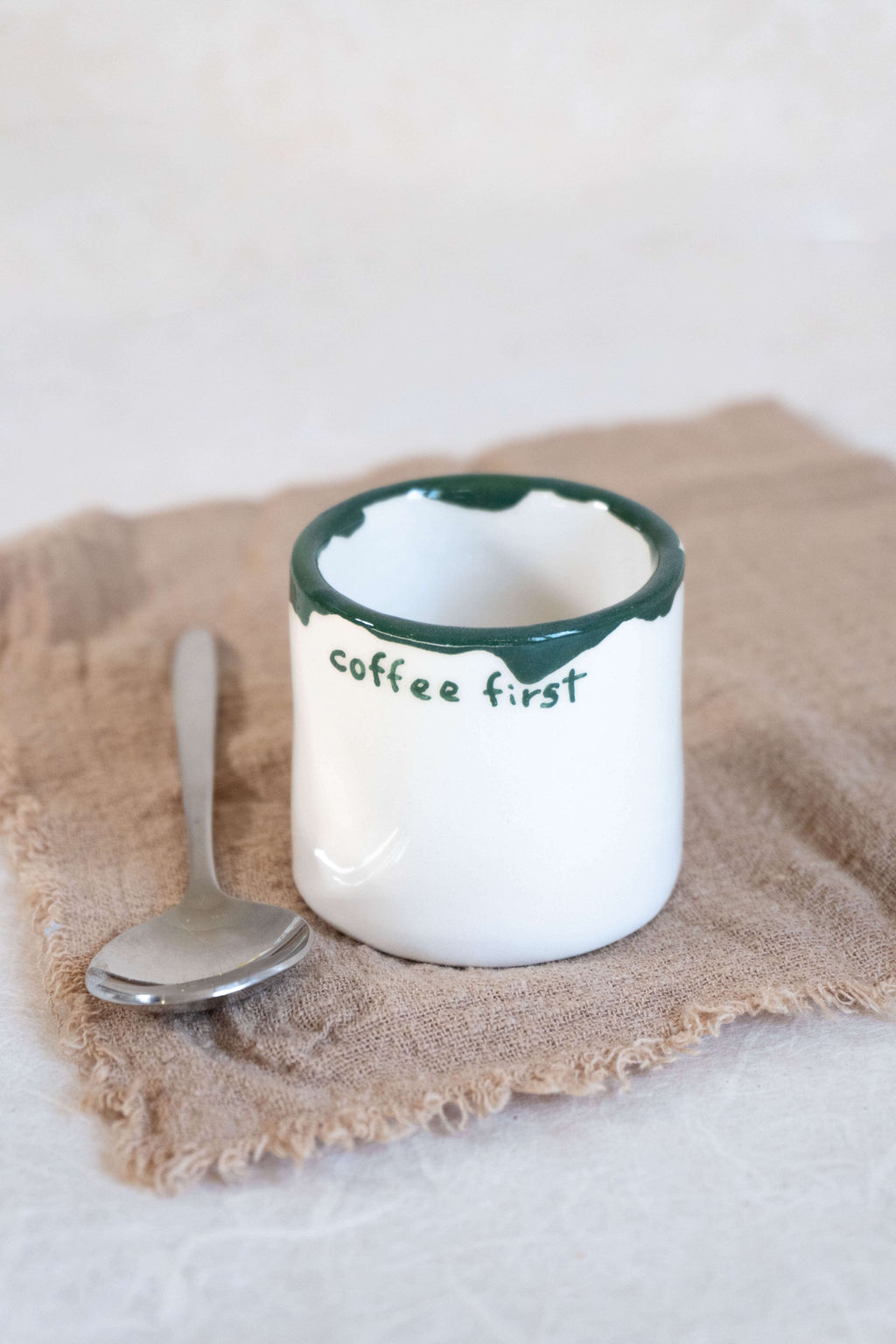 Bicchierino "coffee first" blu notte
