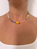 Collana con pesciolino arancione-azzurro