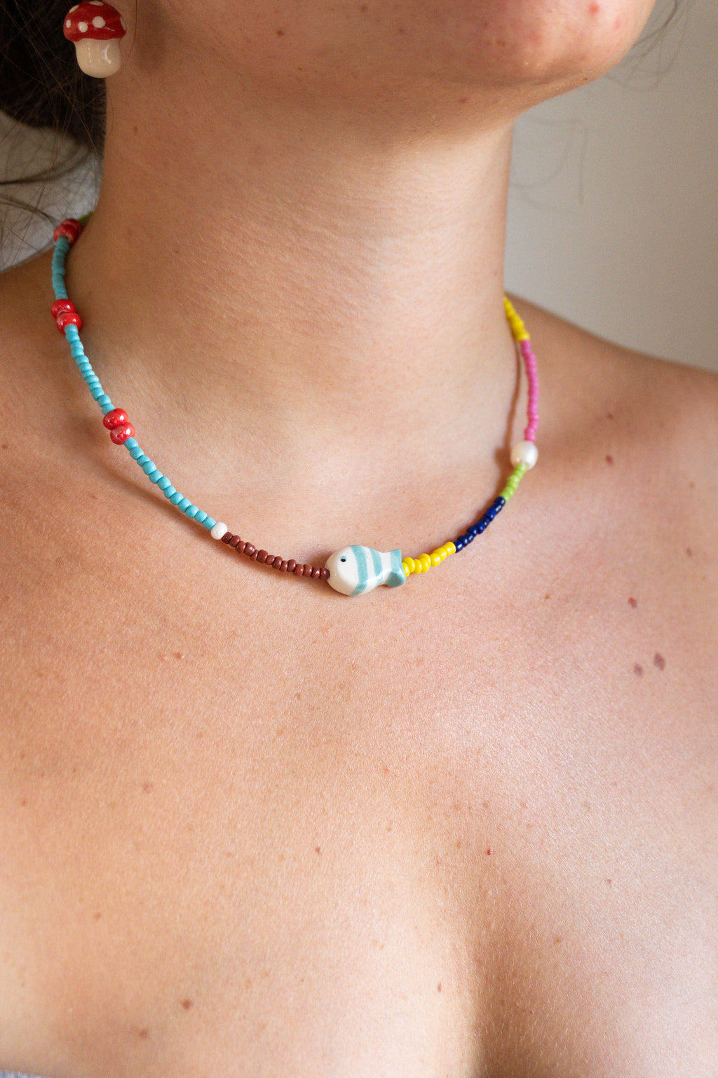 Collana con pesciolino turchese