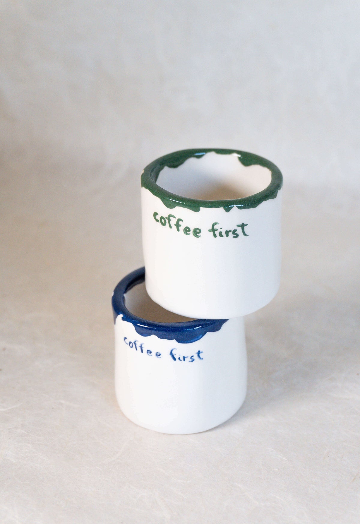 Bicchierino "coffee first" blu notte