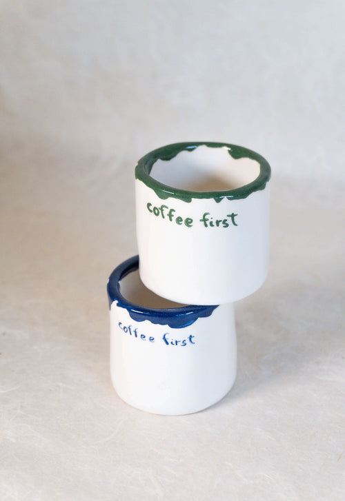 Bicchierino "coffee first" blu notte