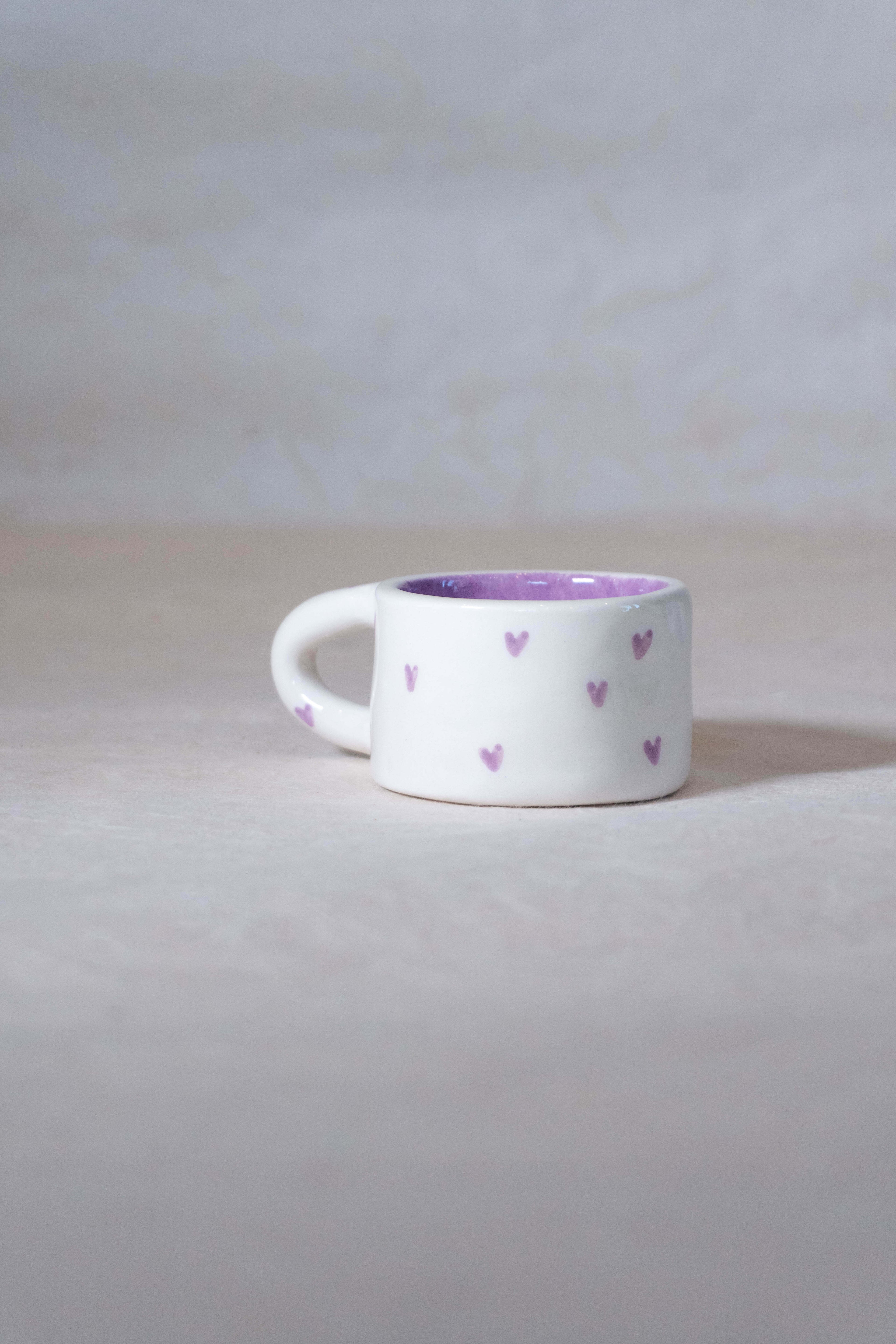 Tazzina espresso BUONDÌ MAMMA - cuori lilla