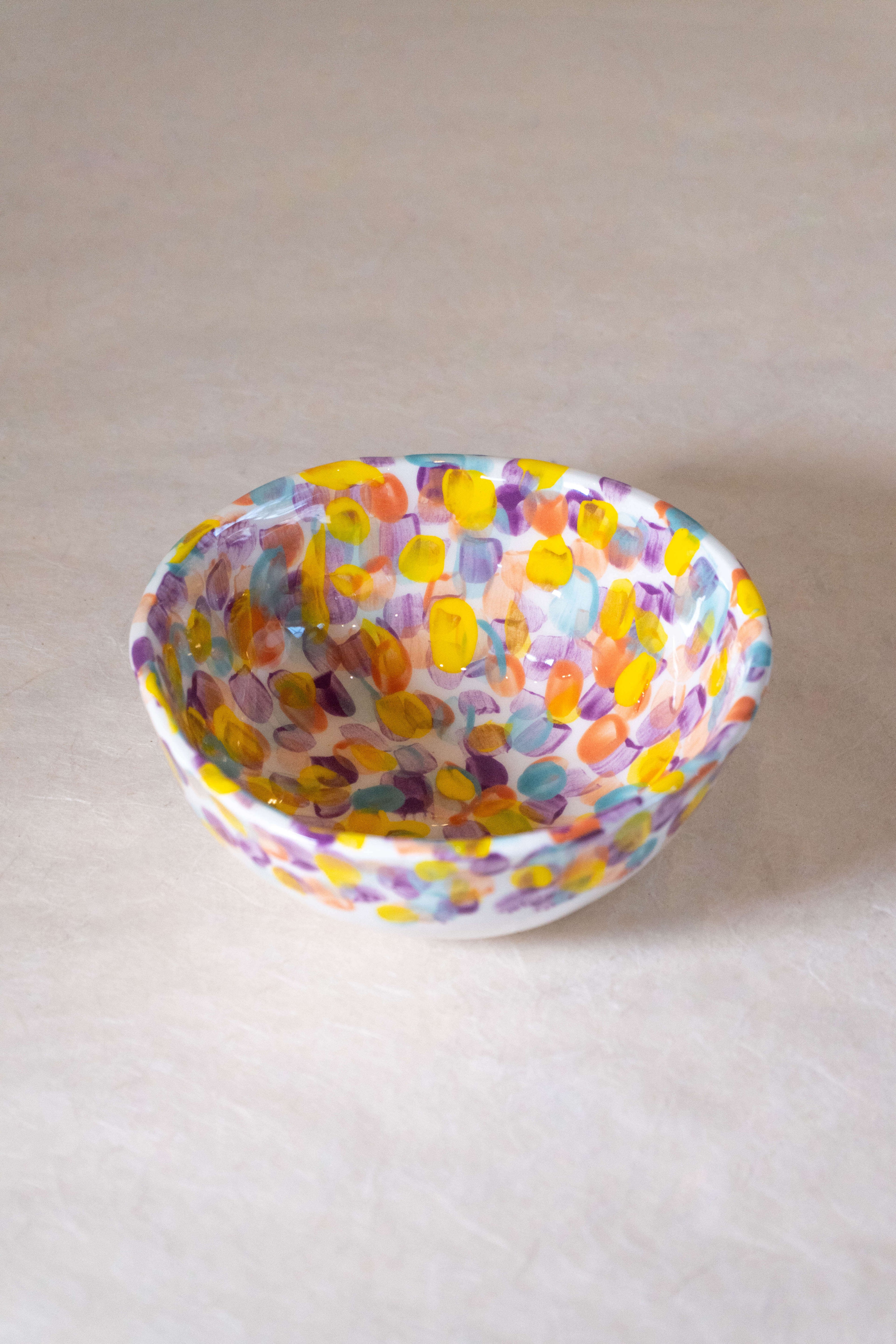 Ciotole con PENNELLATE MULTI COLOR
