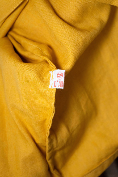 Camicia leggera in lino giallo
