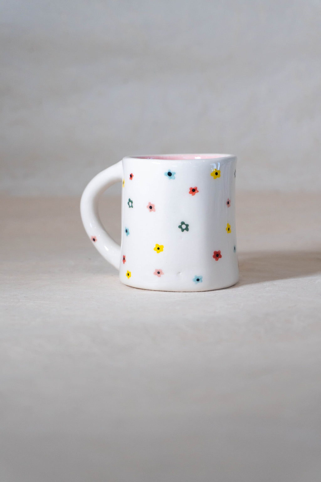Tazzina da caffè macchiato MAMMA con FIORELLINI