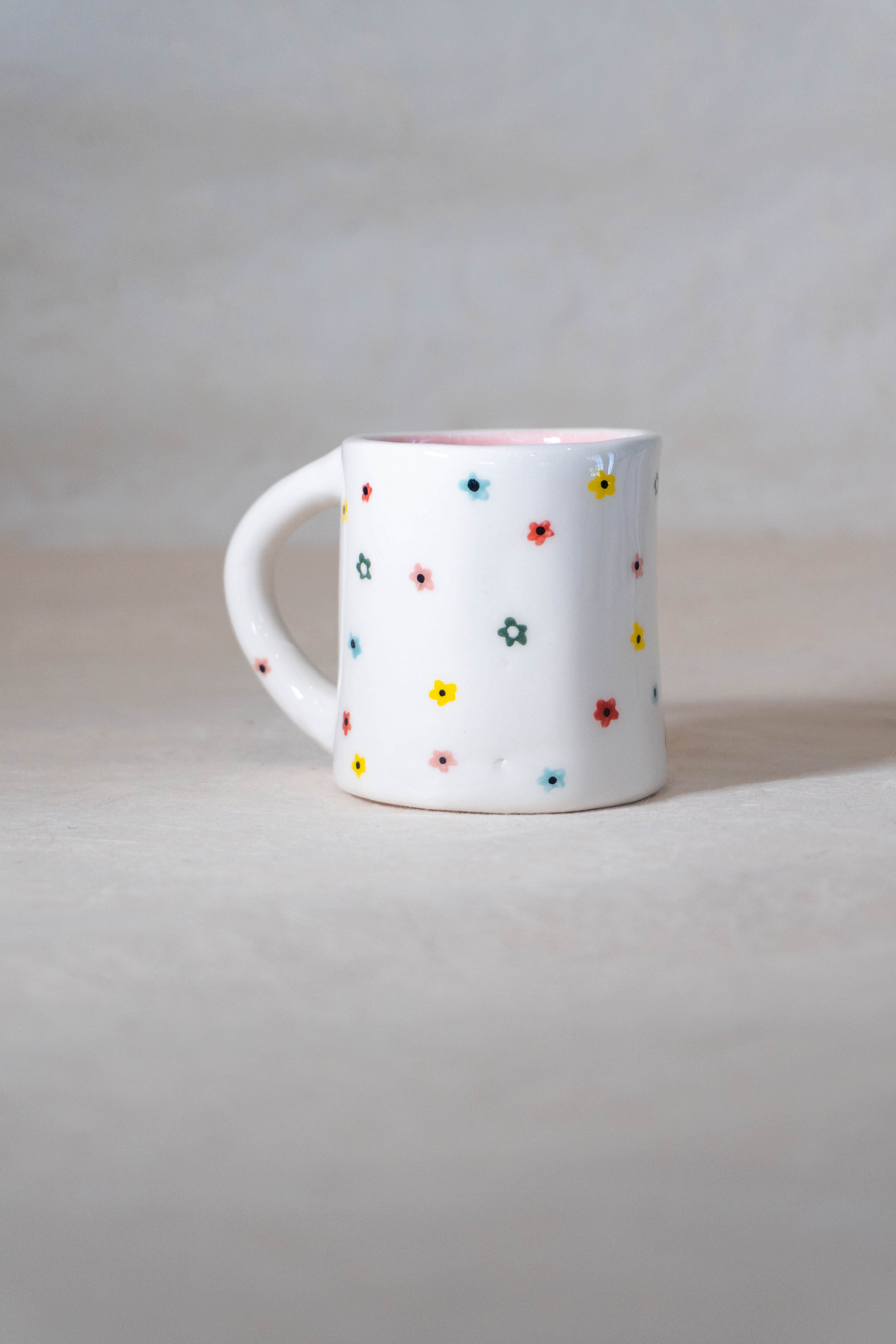 Tazzina da caffè macchiato MAMMA con FIORELLINI