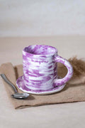 Tazzina da caffè macchiato SFUMATA viola - bianca