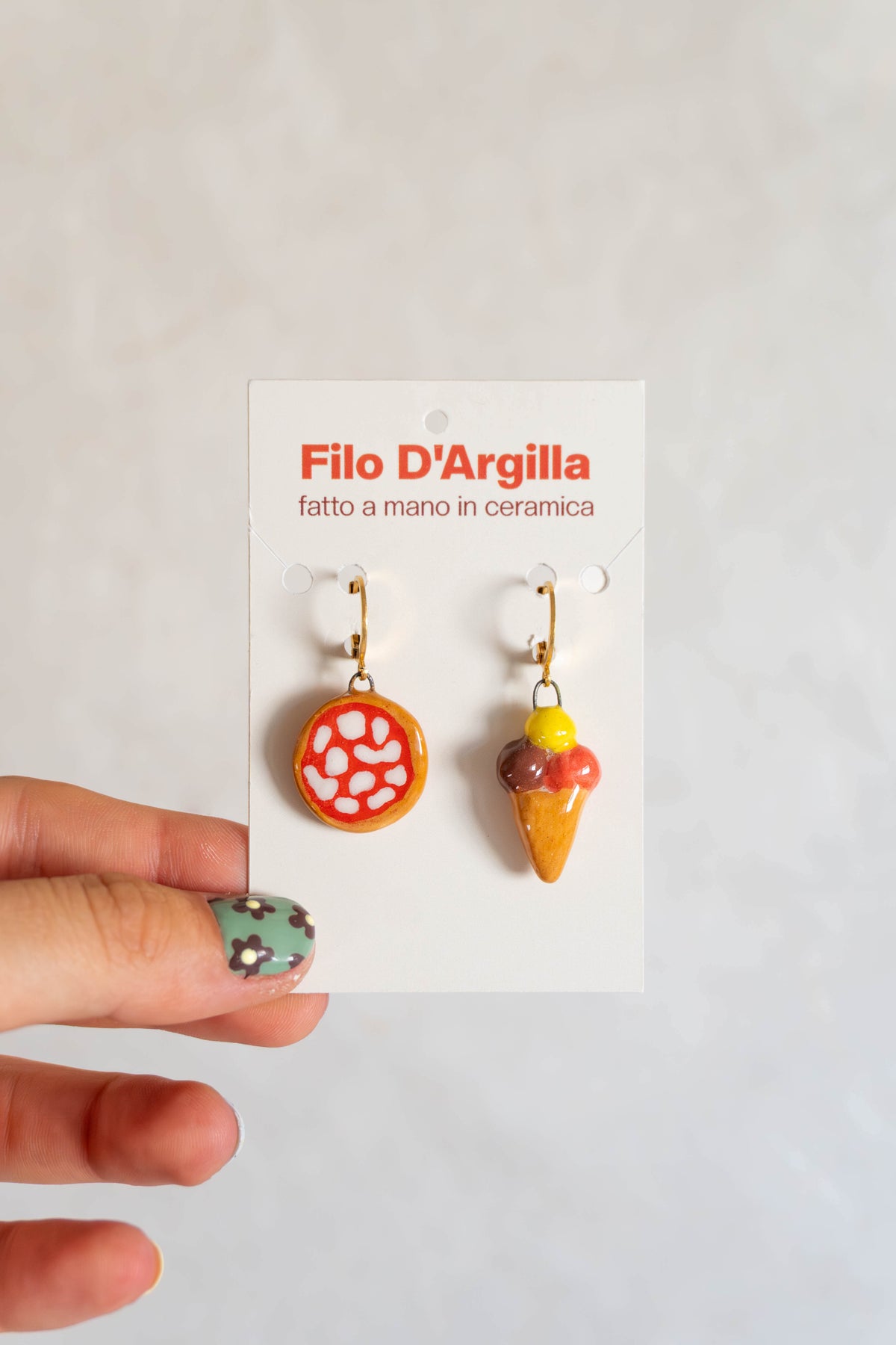 CIONDOLI/ORECCHINI in ceramica