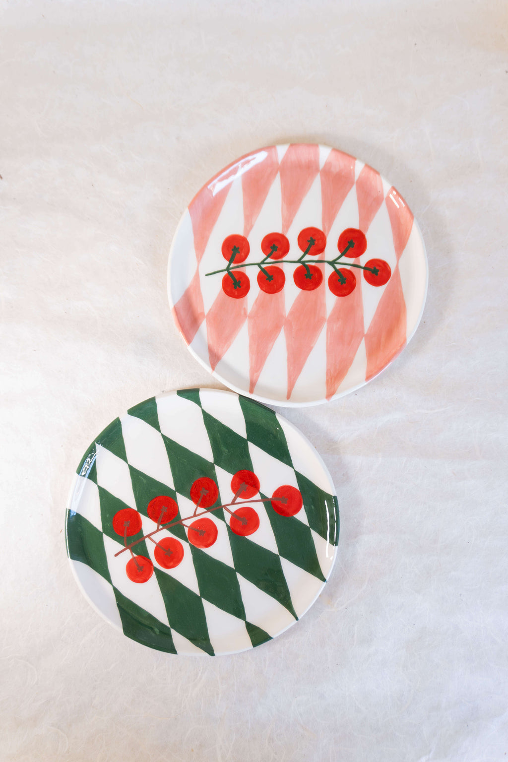 Piatto 21cm SCACCHI + pomodoro