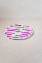 Piatto 15cm a RIGHE viola e lilla