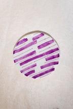 Piatto 15cm a RIGHE viola e lilla