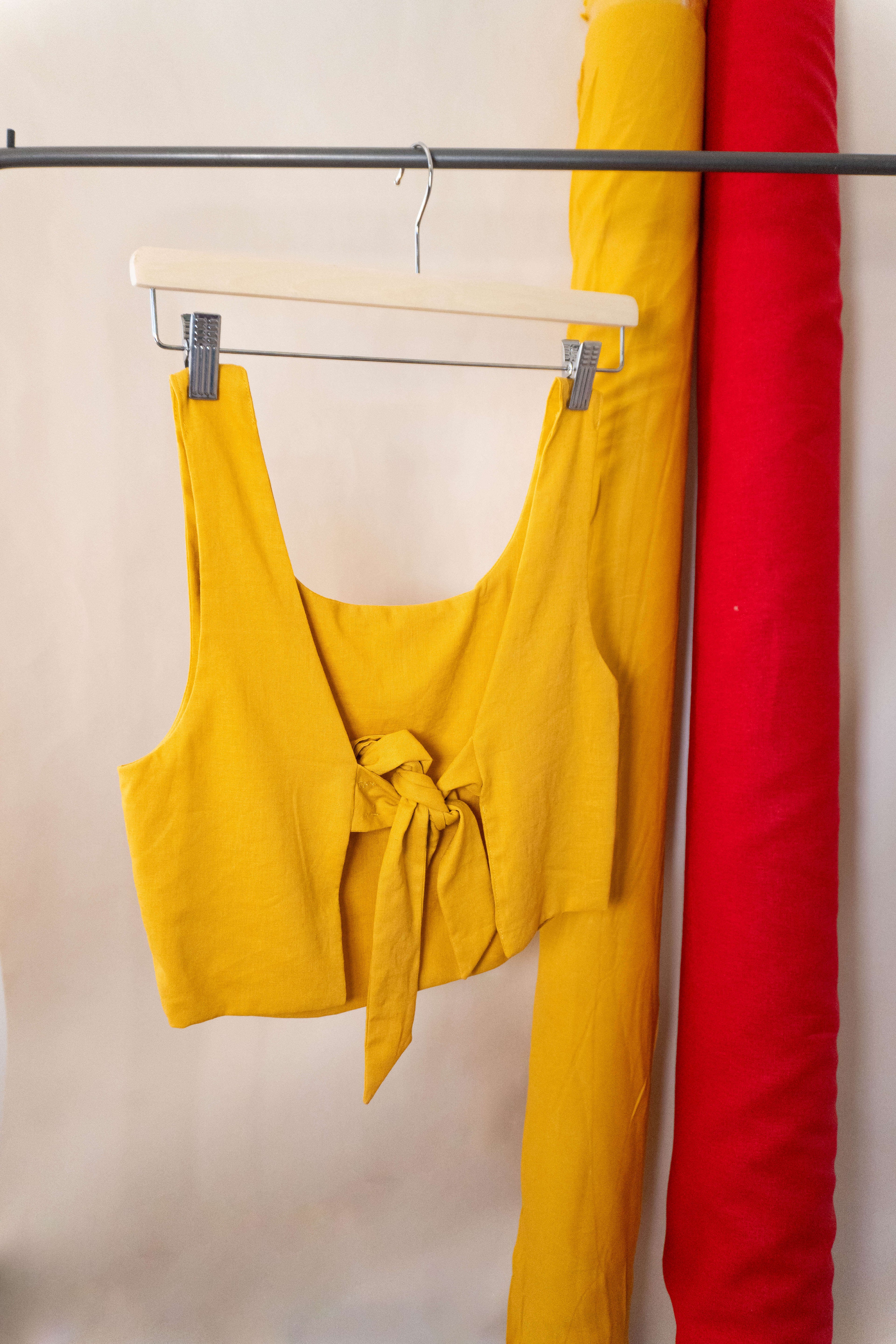 Top double - face giallo