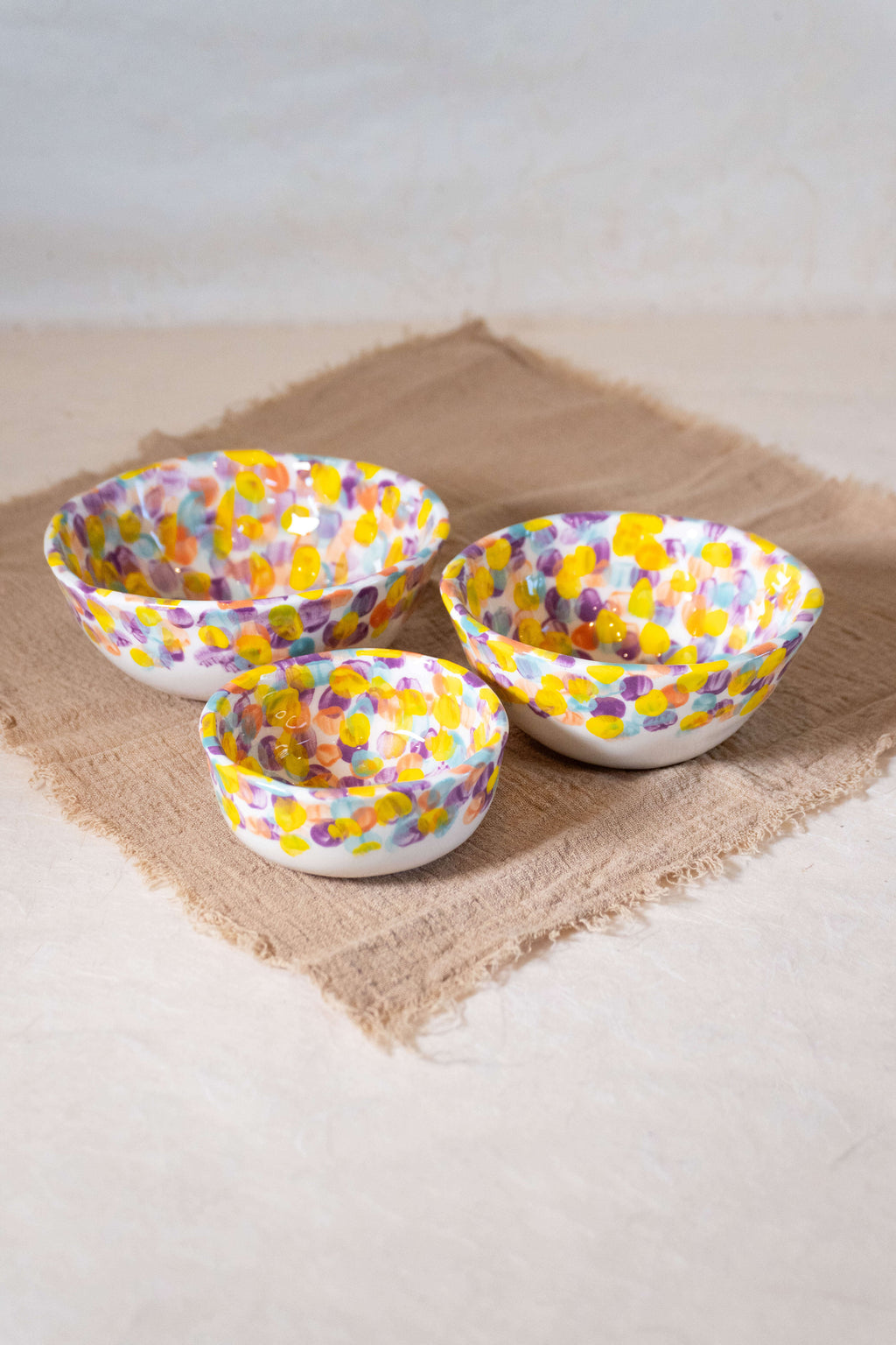Ciotole con PENNELLATE MULTI COLOR
