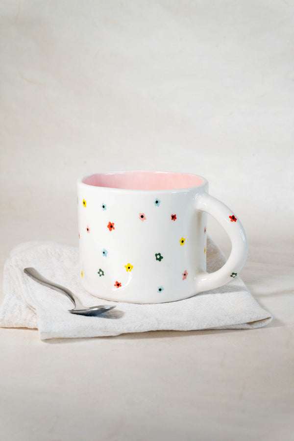 Tazza da latte fiorellini