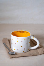 Tazza da latte FIORELLINI "in realtà necessito di vino"