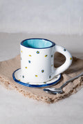 Tazzina macchiato FIORI BLU e API