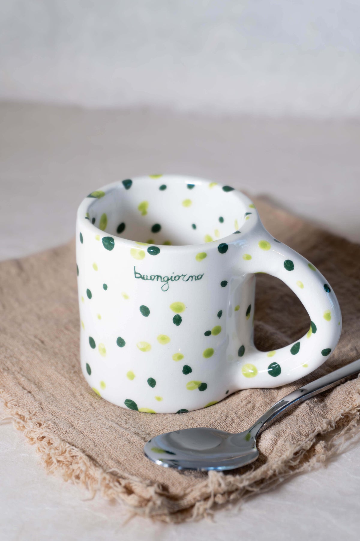 Tazzina macchiato "buongiorno" con POIS