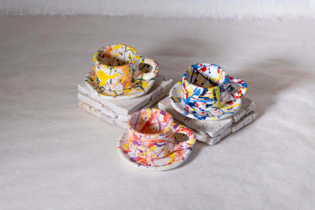 Tazzina espresso POLLOCK - colori vari