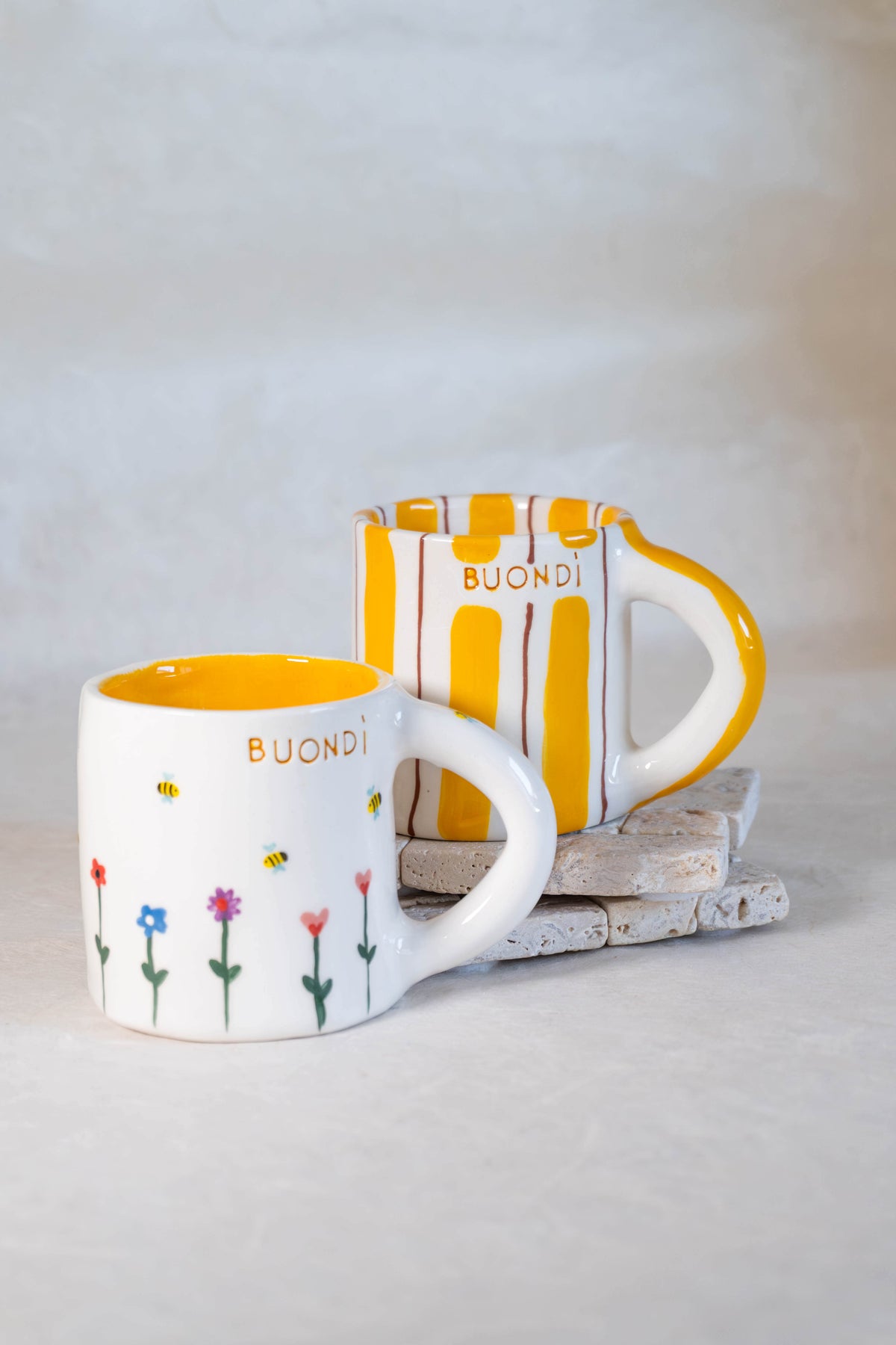 Tazzina da caffè macchiato “BUONDÌ” - base arancione