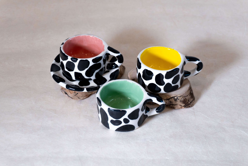 Tazzina espresso MUCCATA - INTERNO TINTA UNITA