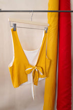 TOP double-face giallo - bianco
