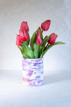 Vaso SFUMATO viola e bianco