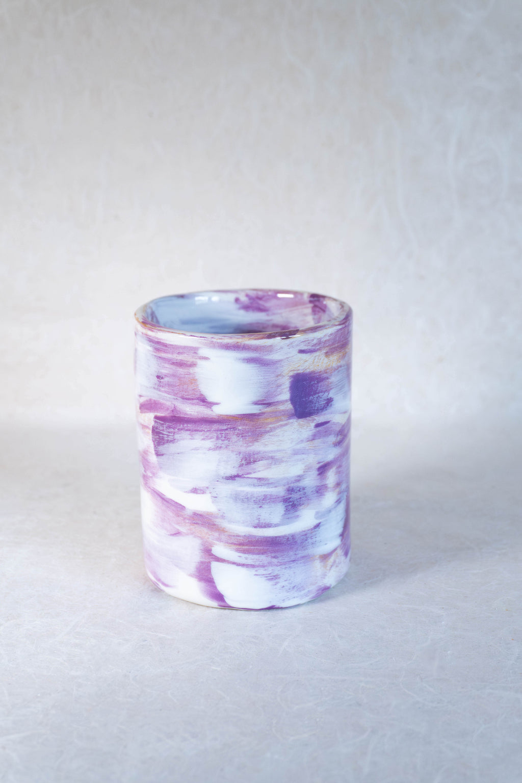 Vaso SFUMATO viola e bianco
